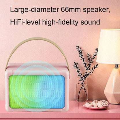 Portable RGB Lighting Effect Bluetooth Speaker Home Mini Karaoke Audio, Style: Speaker(Pink) by buy2fix
