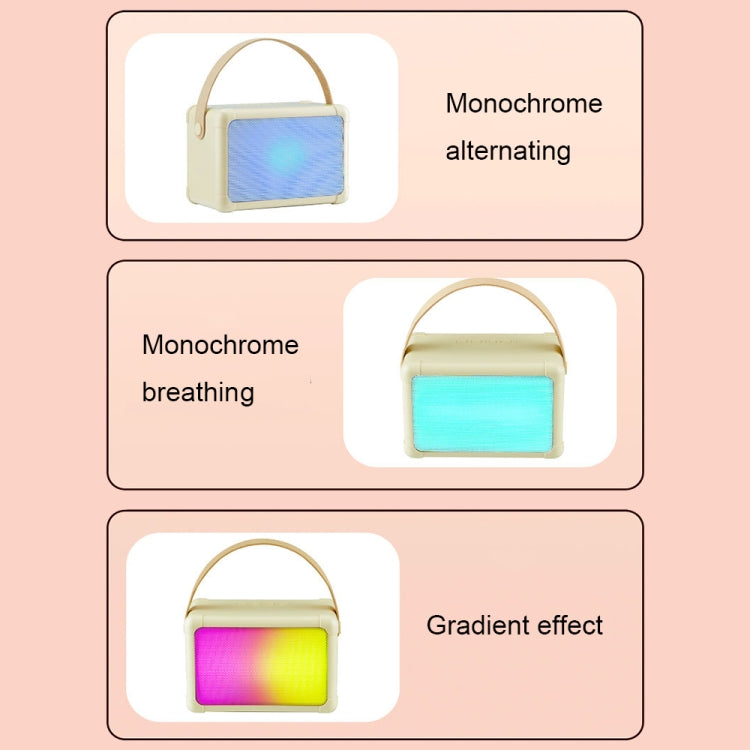 Portable RGB Lighting Effect Bluetooth Speaker Home Mini Karaoke Audio, Style: Speaker(Pink) by buy2fix