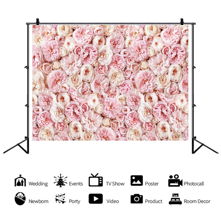 2.1 X 1.5m Festive Photography Backdrop 3D Wedding Flower Wall Hanging Cloth, Style: C-1888 by buy2fix