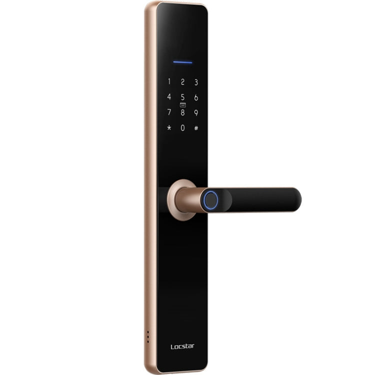 Wifi Fingerprint Lock Home Security Door Password Lock Supports APP Remote Unlocking(Rose Gold) - Door Lock by buy2fix | Online Shopping UK | buy2fix