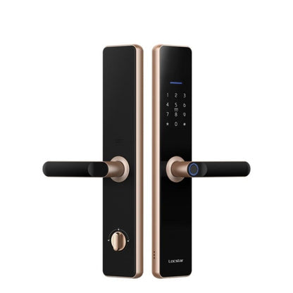 Wifi Fingerprint Lock Home Security Door Password Lock Supports APP Remote Unlocking(Rose Gold) - Door Lock by buy2fix | Online Shopping UK | buy2fix
