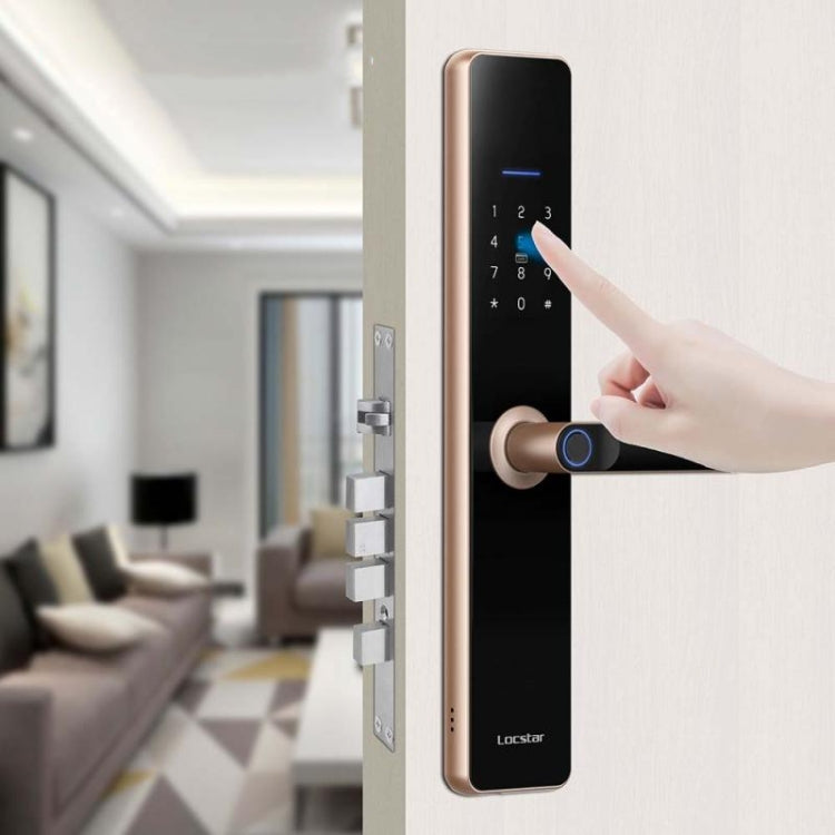 Wifi Fingerprint Lock Home Security Door Password Lock Supports APP Remote Unlocking(Rose Gold) - Door Lock by buy2fix | Online Shopping UK | buy2fix