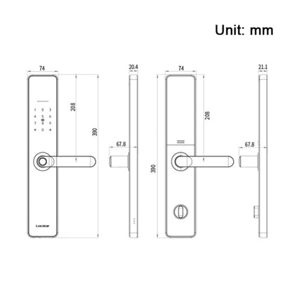 Wifi Fingerprint Lock Home Security Door Password Lock Supports APP Remote Unlocking(Rose Gold) - Door Lock by buy2fix | Online Shopping UK | buy2fix