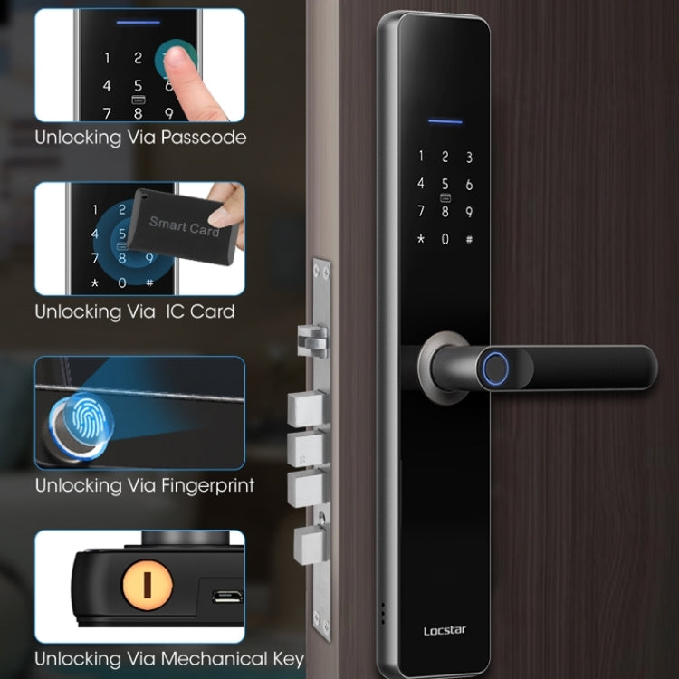Wifi Fingerprint Lock Home Security Door Password Lock Supports APP Remote Unlocking(Rose Gold) - Door Lock by buy2fix | Online Shopping UK | buy2fix