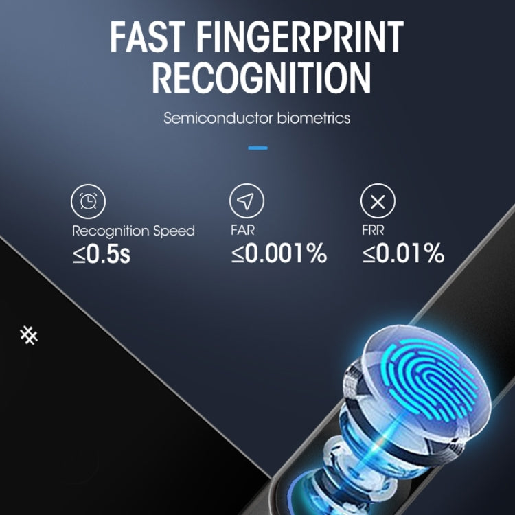 Wifi Fingerprint Lock Home Security Door Password Lock Supports APP Remote Unlocking(Rose Gold) - Door Lock by buy2fix | Online Shopping UK | buy2fix