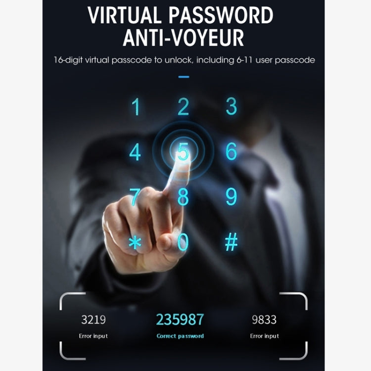 Wifi Fingerprint Lock Home Security Door Password Lock Supports APP Remote Unlocking(Rose Gold) - Door Lock by buy2fix | Online Shopping UK | buy2fix
