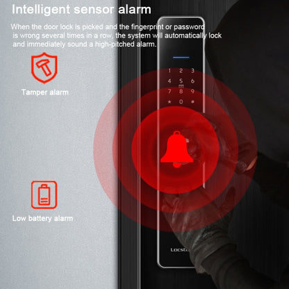 Wifi Fingerprint Lock Home Security Door Password Lock Supports APP Remote Unlocking(Rose Gold) - Door Lock by buy2fix | Online Shopping UK | buy2fix