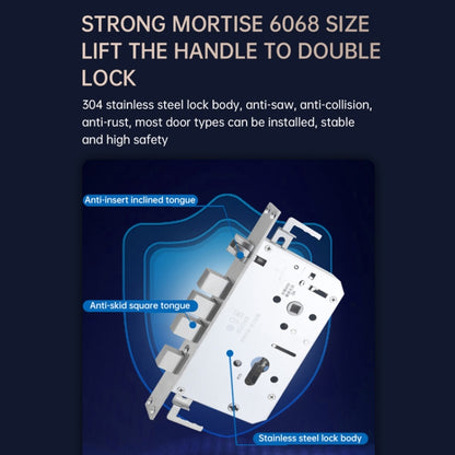 Wifi Fingerprint Lock Home Security Door Password Lock Supports APP Remote Unlocking(Rose Gold) - Door Lock by buy2fix | Online Shopping UK | buy2fix