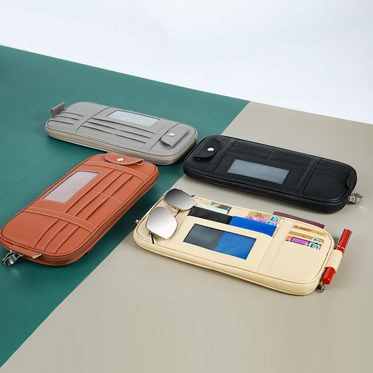 Car Driver License Storage Bag Sun Visor Sunglasses Card Holder, Color: Black by buy2fix