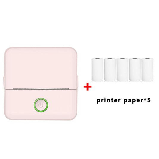 X6 200DPI Student Homework Printer Bluetooth Inkless Pocket Printer Pink Printing Paper x5 - Receipt Printers by buy2fix | Online Shopping UK | buy2fix