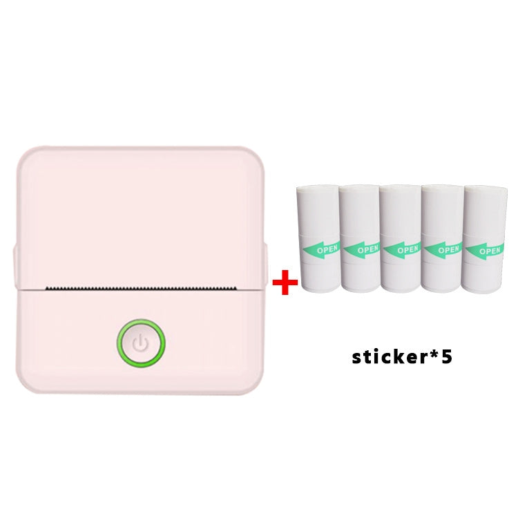 X6 200DPI Student Homework Printer Bluetooth Inkless Pocket Printer Pink Sicker x5 - Receipt Printers by buy2fix | Online Shopping UK | buy2fix