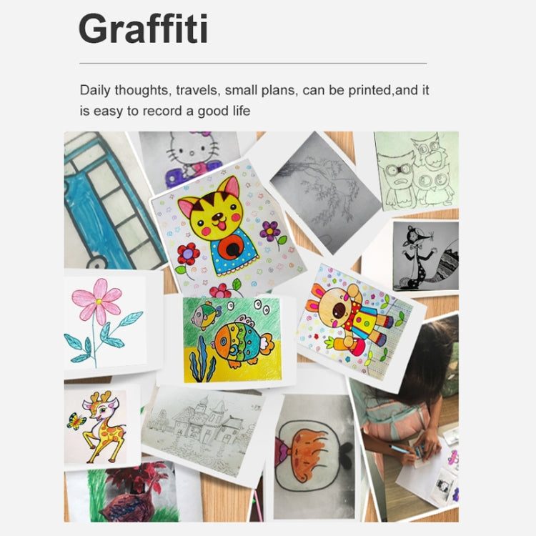 X6 200DPI Student Homework Printer Bluetooth Inkless Pocket Printer Pink Printer Paper x1 by buy2fix