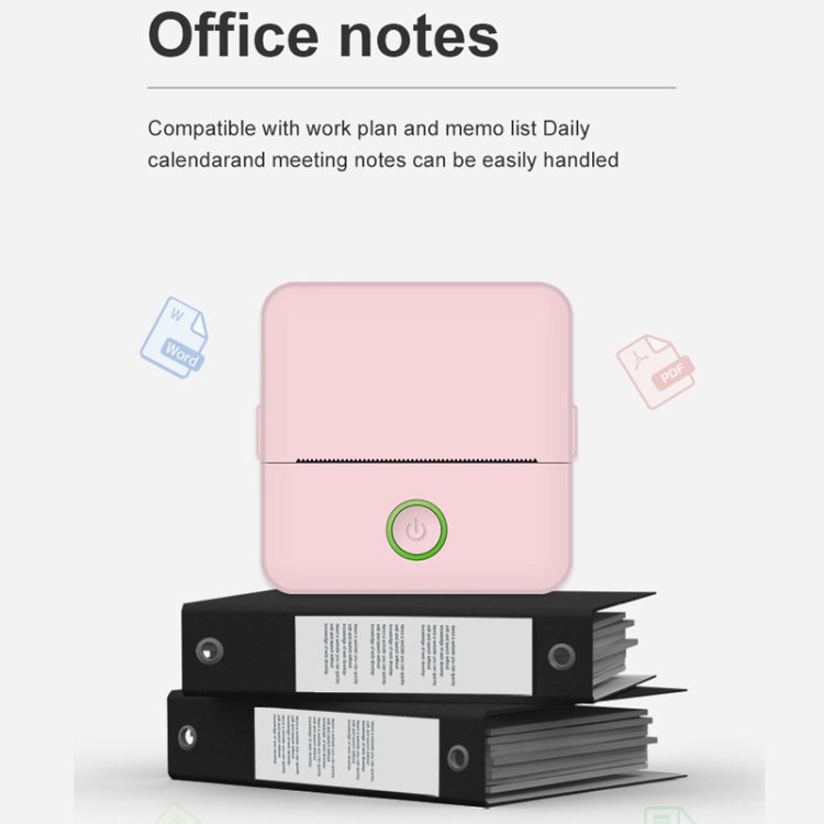 X6 200DPI Student Homework Printer Bluetooth Inkless Pocket Printer White 5 Printer Papers+5 Stickers + 3 Color Papers - Receipt Printers by buy2fix | Online Shopping UK | buy2fix