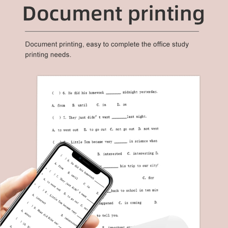 X6 200DPI Student Homework Printer Bluetooth Inkless Pocket Printer White 5 Printer Papers+5 Stickers + 3 Color Papers - Receipt Printers by buy2fix | Online Shopping UK | buy2fix