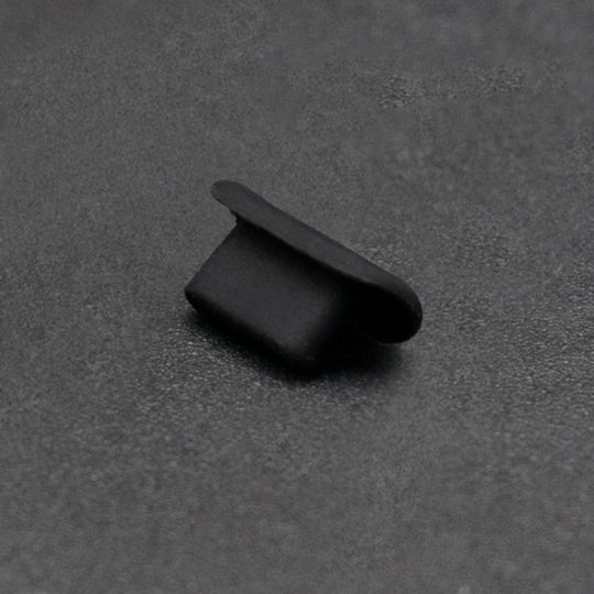 8 Pin Phone Dust Plug Silicone Charging Port Plug(Black)