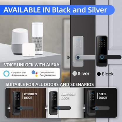 C89 Smart Fingerprint Password Lock Home Indoor Door TUYA System Lock(Black) by buy2fix