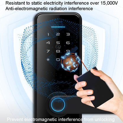 C89 Smart Fingerprint Password Lock Home Indoor Door TUYA System Lock(Black) by buy2fix