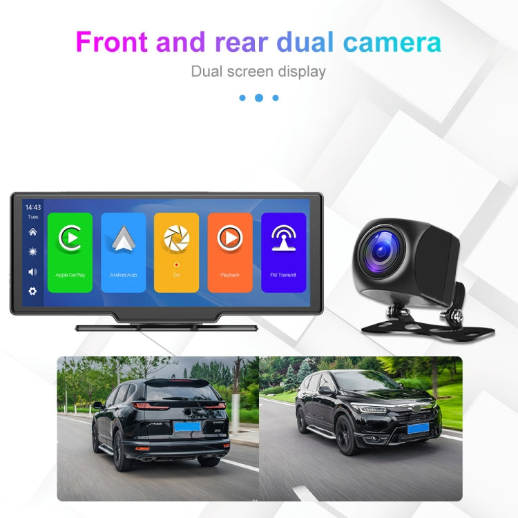 Car 10.26 Inch Portable Wireless CarPlay Display Android Auto Mobile Phone Screen - Car MP3 & MP4 & MP5 by buy2fix | Online Shopping UK | buy2fix