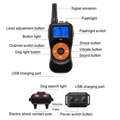 Smart Electronic Remote Control Dog Training Device Waterproof Pets Bark Stopper, Size: For-Two-Dog(Red) - Training Aids by buy2fix | Online Shopping UK | buy2fix