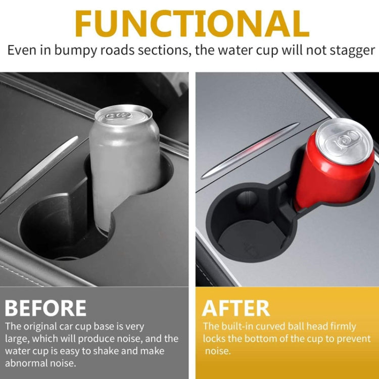 For Tesla Model Y / 3 Water Cup Limited Device Center Control Water Cup Holder(Gray) by buy2fix