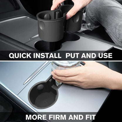 For Tesla Model Y / 3 Water Cup Limited Device Center Control Water Cup Holder(Gray) by buy2fix