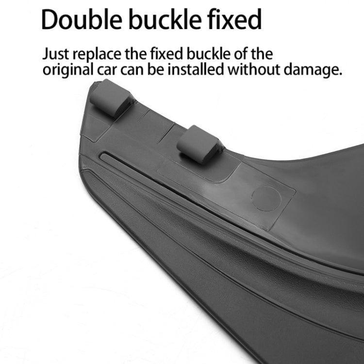 For Tesla Model Y 4pcs /Set Splash Guards Matte Fender No Drilling Required Upgraded PP Material by buy2fix