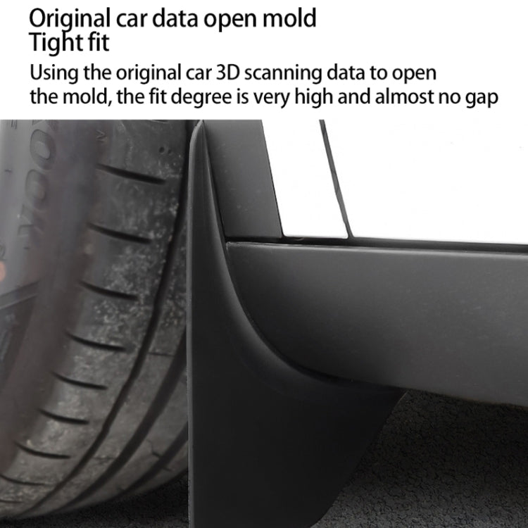 For Tesla Model Y 4pcs /Set Splash Guards Matte Fender No Drilling Required Upgraded PP Material by buy2fix