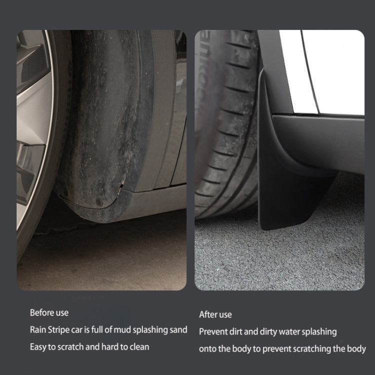 For Tesla Model Y 4pcs /Set Splash Guards Matte Fender No Drilling Required Upgraded PP Material by buy2fix