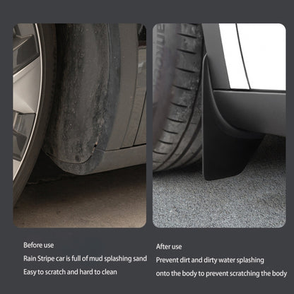 For Tesla Model Y 4pcs /Set Splash Guards Matte Fender No Drilling Required Upgraded PP Material by buy2fix