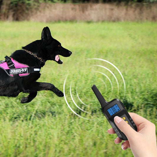 Pet Smart Electric Shock Training Waterproof Collar 1000m Remote Control Dog Training Device, Spec: Receiver + Yellow Remote - Training Aids by buy2fix | Online Shopping UK | buy2fix