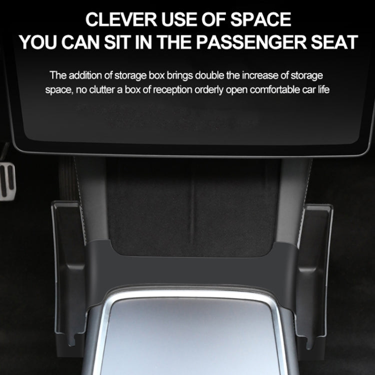 For Tesla Model Y / 3 Center Side Storage Box Side Organizer Saddle Box Interior Modification Accessories by buy2fix