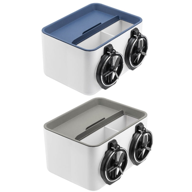 Car Multifunctional Water Cup Holder Armrest Box Paper Box(Blue) by buy2fix