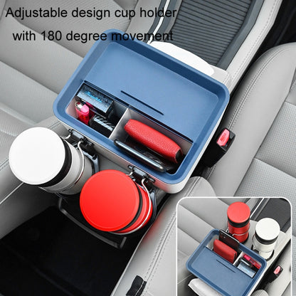 Car Multifunctional Water Cup Holder Armrest Box Paper Box(Gray) by buy2fix