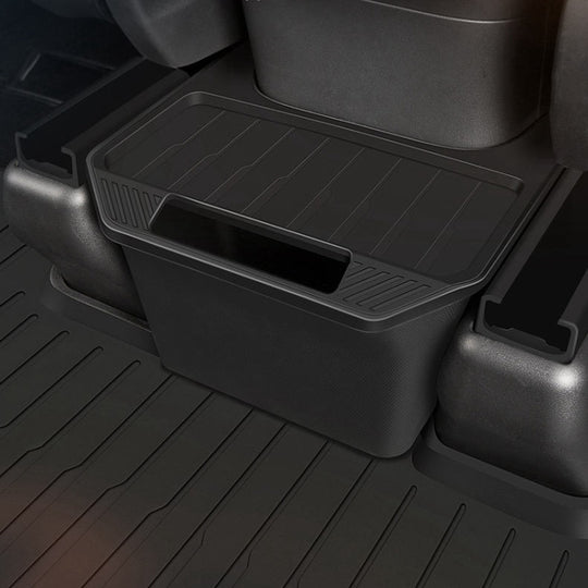 For Tesla Model Y Garbage Can Bin Accessories Rear Center Console Storage Box Organizer, Color: Black