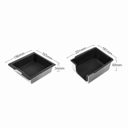 For Tesla Model 3 / Y Silicone Double Layer Storage Small Ice Box, Style: Center Front With Divider (Black) by buy2fix