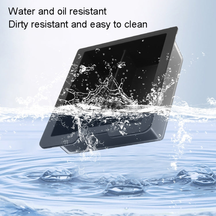 For Tesla Model 3 / Y Silicone Double Layer Storage Small Ice Box, Style: Rear Center No Separation (Black) by buy2fix