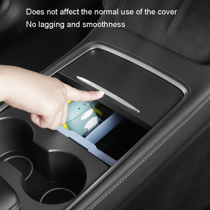 For Tesla Model 3 / Y Silicone Double Layer Storage Small Ice Box, Style: Center Front With Divider (Black) by buy2fix