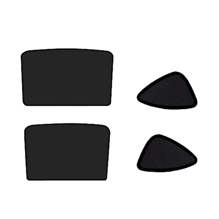 4pcs /Set For Tesla Model Y Ice Crystal Sunshade Car Roof Front And Rear Sunroof Shade(Black) by buy2fix