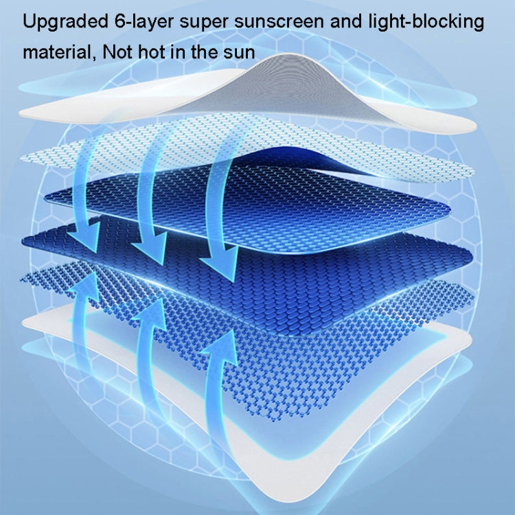 2pcs /Set For Tesla Model Y Ice Crystal Sunshade Car Roof Front And Rear Sunroof Shade(Black) by buy2fix