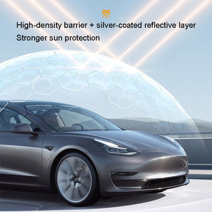 4pcs /Set For Tesla Model Y Ice Crystal Sunshade Car Roof Front And Rear Sunroof Shade(Beige) by buy2fix