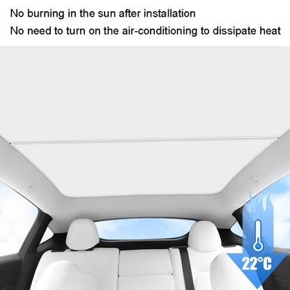 4pcs /Set For Tesla Model Y Ice Crystal Sunshade Car Roof Front And Rear Sunroof Shade(Black) by buy2fix