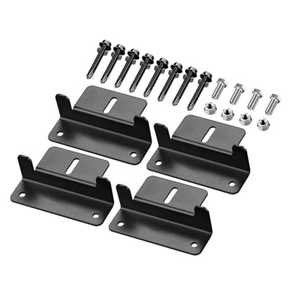 4pcs /Set Aluminum Solar Panel Mounting Bracket(Black) by buy2fix