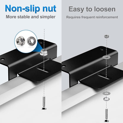 4pcs /Set Aluminum Solar Panel Mounting Bracket(Black) by buy2fix