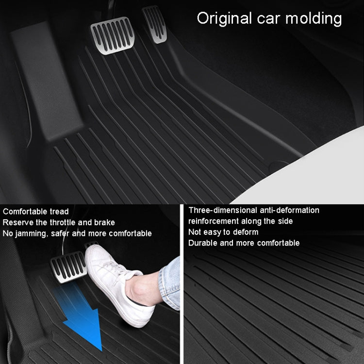 6pcs /Set For Tesla Model Y Double Layer TPE Injection Car Foot Mats Interior Accessories by buy2fix