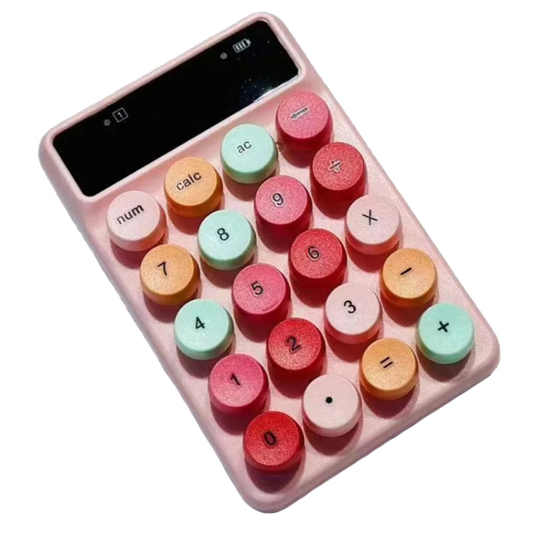 Q3 2.4G Mini Wireless Office Digital Keyboard Cash Register Financial Accounting Password Keypad(Pink) by buy2fix
