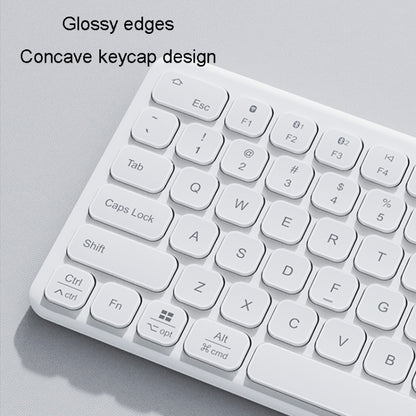 B087 2.4G Portable 78 Keys Dual Mode Wireless Bluetooth Keyboard And Mouse, Style: Keyboard Mouse Set White - Wireless Keyboard by buy2fix | Online Shopping UK | buy2fix