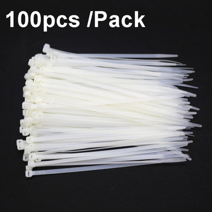 100pcs /Pack 8x500mm National Standard 7.6mm Wide Self-Locking Nylon Cable Ties Plastic Bundle Cable Ties(White) by buy2fix