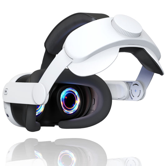 For Meta Quest 3 VR Adjustable Elite Headset Head Strap(White) - VR Accessories by buy2fix | Online Shopping UK | buy2fix