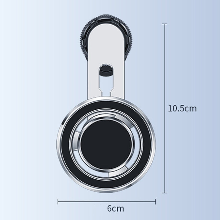 720 Degree Rotating Air Outlet Car Phone Holder Universal Magnetic Navigation Bracket(Silver) by buy2fix