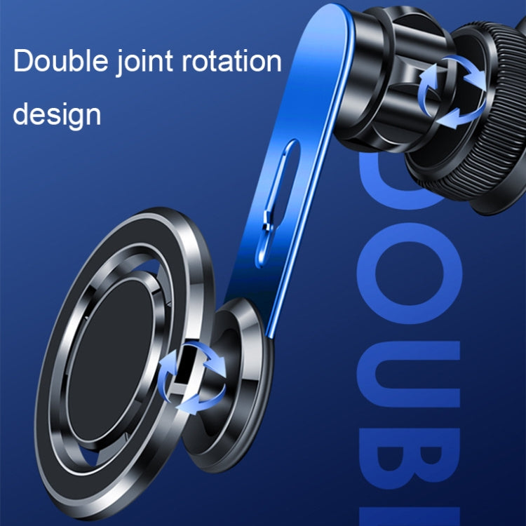 720 Degree Rotating Air Outlet Car Phone Holder Universal Magnetic Navigation Bracket(Silver) by buy2fix